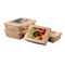 식당을 위한 사각형 식품 등급 29 온스 일회용 종이 사발 판매액 떨어져 있는 용지 샐러드 박스 패키징