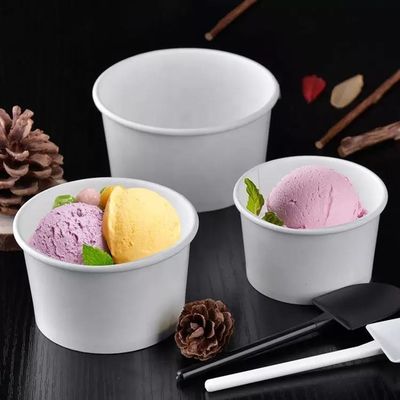 아이스크림, 수프, 냉동 산유를 위한 12 온스 버릴 수 있는 디저트 탕기 파티 용품 종이 아이스크림 컵 그릇