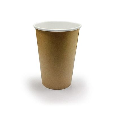 Eco 친절한 두 배 PE 코팅 Kraft 처분할 수 있는 서류상 커피 잔