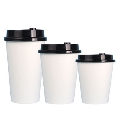 PE 코팅 커피 일회용 종이는 뜨거운 음주를 위한 Lid로 잔 모양으로 만듭니다
