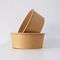 Custom Recyclable Kraft Paper Salad Bowls Brown Kraft Soup Paper Bowls With Lids