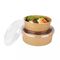 PE 일직선이 버릴 수 있는 850 밀리람베르트 크라프트 지 샐러드 그릇 퇴비성고 식료품 용기 샐러드 패키징 뜨거운 식품 용기에